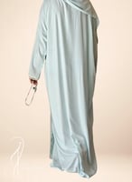 شرشف صلاة لف قطن بارد أزرق بستال بالورد الاويا