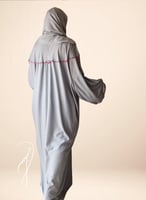 شرشف صلاة سحاب سماوي على رمادي على مزين بالكروشي ي...