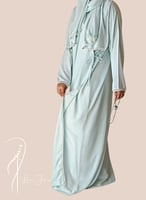 شرشف صلاة لف قطن أزرق بستال بالورد الاويا الفخم