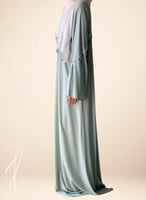 شرشف صلاة سستة اخضر زيتي فاتح باستيل مزين بالكروشي...