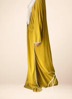 شرشف صلاة لف كموني أصفر مستردة مزين بالكروشيه و ال...