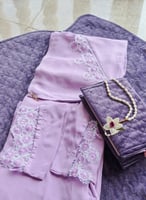 شرشف صلاة لف ابيض ستان اويا ذهبي من لاجور