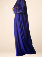 شرشف صلاة سحاب أزرق كحلي كروشيه يدوي أحمر