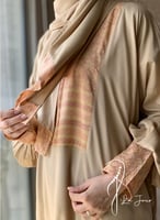 222501 شرشف صلاة باتيك بيج و برتقالي سستة