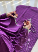 شرشف صلاة لف موف مزين بالكروشيه و الورد الاويا