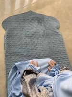 223001 شرشف صلاة رسم باتيك لف ازرق سماوي و الطرحة...