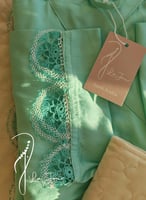 شرشف صلاة لف تيفني ستان مزين بأويا يدوي من لاجور