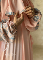 شرشف صلاة رسم باتيك لف وردي و ازرق سماوي و الطرحة...