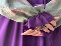 شرشف صلاة باتيك لف موف و رسم اخضر و الطرحة مثبتة