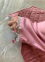 شرشف صلاة وردي بصلي ستان اويا ورد و الطرحة متصلة