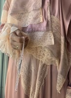 شرشف صلاة دانتيل سحاب دستي بينك على بني