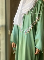 شرشف صلاة سستة سحاب أخضر وكروشيه