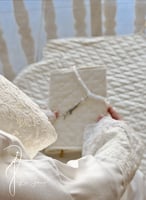 شرشف مرد لف دانتيل أبيض طرحة لينين