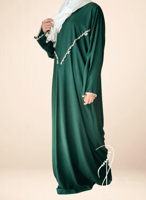 شرشف صلاة سستة أخضر بالكروشيه و الورد الاويا