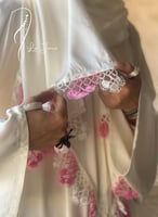 شرشف صلاة اوف وايت سستة اويا وردي تركي يدوي