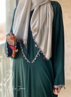 شرشف صلاة سستة أخضر بالكروشيه و الورد الاويا