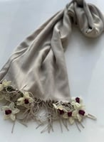 طرحة قطن بكروشيه ورد