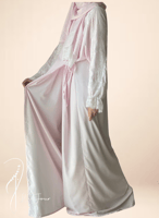 شرشف مرد لف وردي فاتح دانتيل ابيض