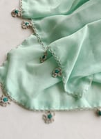 طرحة تفني فاتح بوال كروشيه ورد