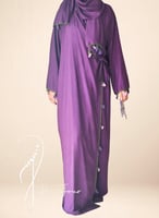 شرشف صلاة لف موف غامق قطن بالكروشيه عناقيد عنب يدو...