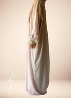 شرشف صلاة دانتيل وردي سحاب و الطرحة مثبتة