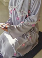 شرشف صلاة لف موف باستيل قطن بالكروشيه يدوي مميز