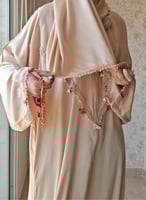 شرشف صلاة سستة بيج مزين بالكروشيه و الورد الاويا