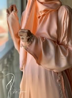 شرشف صلاة خربزي ستان اويا ورد و الطرحة متصلة