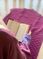 شرشف صلاة موف سستة رسم باتيك موف ازرق