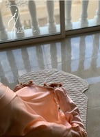 شرشف صلاة خربزي ستان اويا ورد و الطرحة متصلة