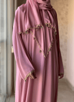 شرشف صلاة سستة وردي مزين بالكروشيه و الورد الاويا