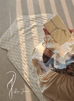 شرشف صلاة سكري لف رسم باتيك بترولي وبصلي