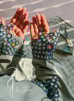 شرشف صلاة لاجور لف أخضر فاتح بكروشيه ترتر يدوي فاخ...