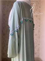 شرشف صلاة سستة اخضر زيتي فاتح باستيل مزين بالكروشي...