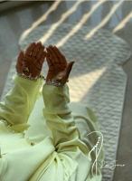 شرشف صلاة لف اصفر ليموني بالكروشيه و الورد الاويا...