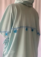 شرشف صلاة لف ازرق مزين بالكروشبه الفاخر