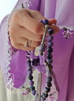 شرشف صلاة لف موف فاتح بالكروشيه و الورد الاويا و ا...