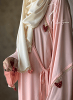 شرشف صلاة لف وردي على خربزي كروشيه يدوي الطرحة مثب...