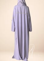 شرشف صلاة سستة موف مزين بالكروشيه حلزون يدوي