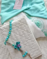 شرشف صلاة سستة اخضر مزين بالاويا التركى من لاجور