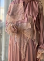 شرشف صلاة دانتيل سحاب دستي بينك على بني