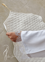 شرشف صلاة لف ابيض ستان اويا ابيض من لاجور