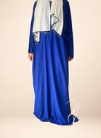 شرشف صلاة لف أزرق مزين بالكروشيه و الورد الاويا