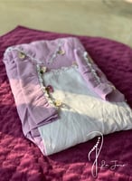 شرشف صلاة سستة موف فاتح بالكروشيه و الورد الاويا