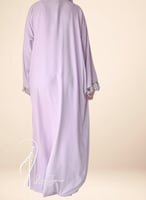 شرشف صلاة لف قطن بارد بنفسجي موف مزين بالاويا الفا...