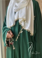 شرشف صلاة سستة أخضر بالكروشيه و الورد الاويا