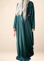 شرشف صلاة سستة أخضر بالكروشيه و الورد الاويا