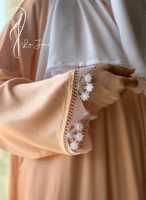 شرشف صلاة لف وردي على خربزي كروشيه يدوي الطرحة منف...