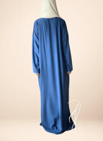 شرشف صلاة أزرق لف مزين بالكروشيه و الورد الاويا