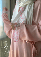 شرشف صلاة وردي لف اويا تركي و الطرحة مثبتة .